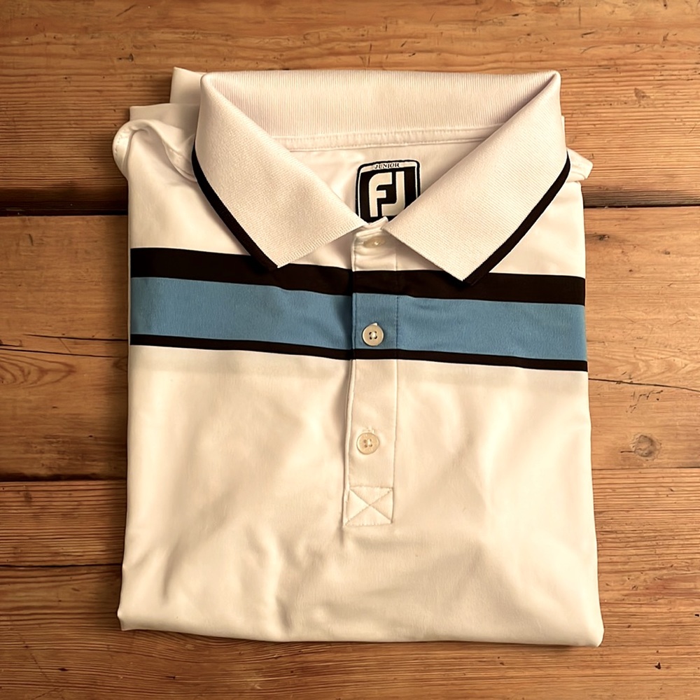 Boys golf shirt. Footjoy. Size large.